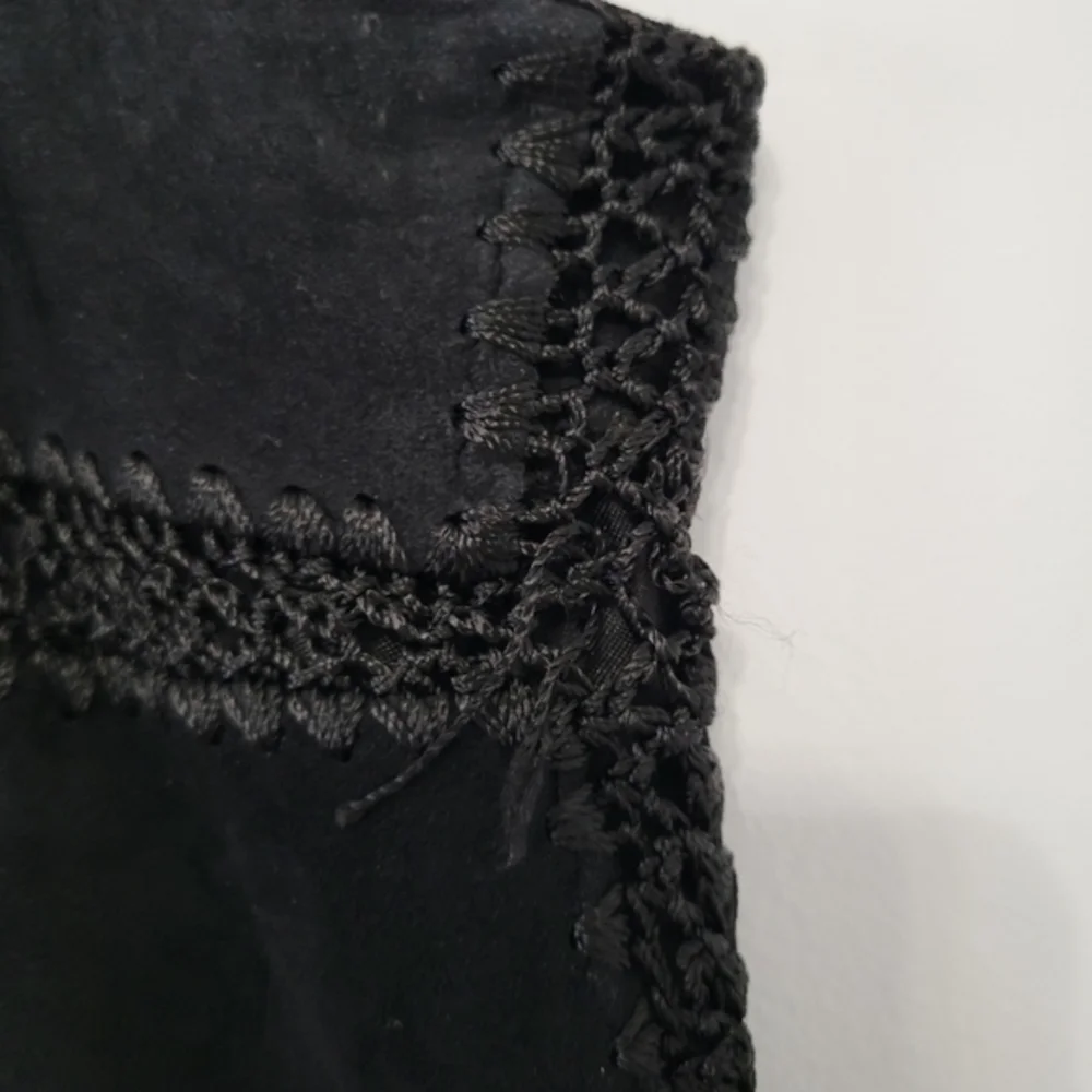 In‎ Suede Women's Black Suede Leather Skirt Size 14 Lace Western Classic Winter
